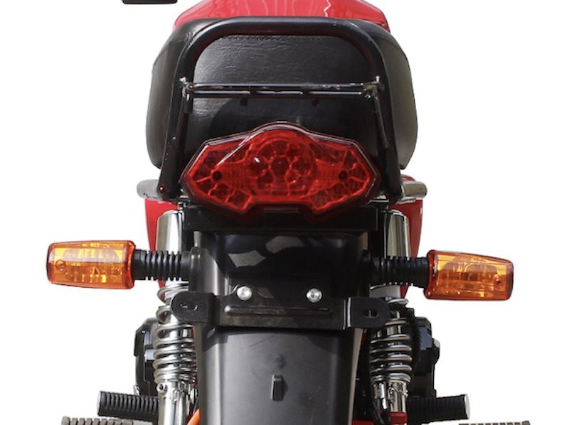 Reflectors and an integrated taillight with brake light can enhance visibility under various road conditions