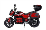 Elektrisk Dual Sport motorcykel med kasser